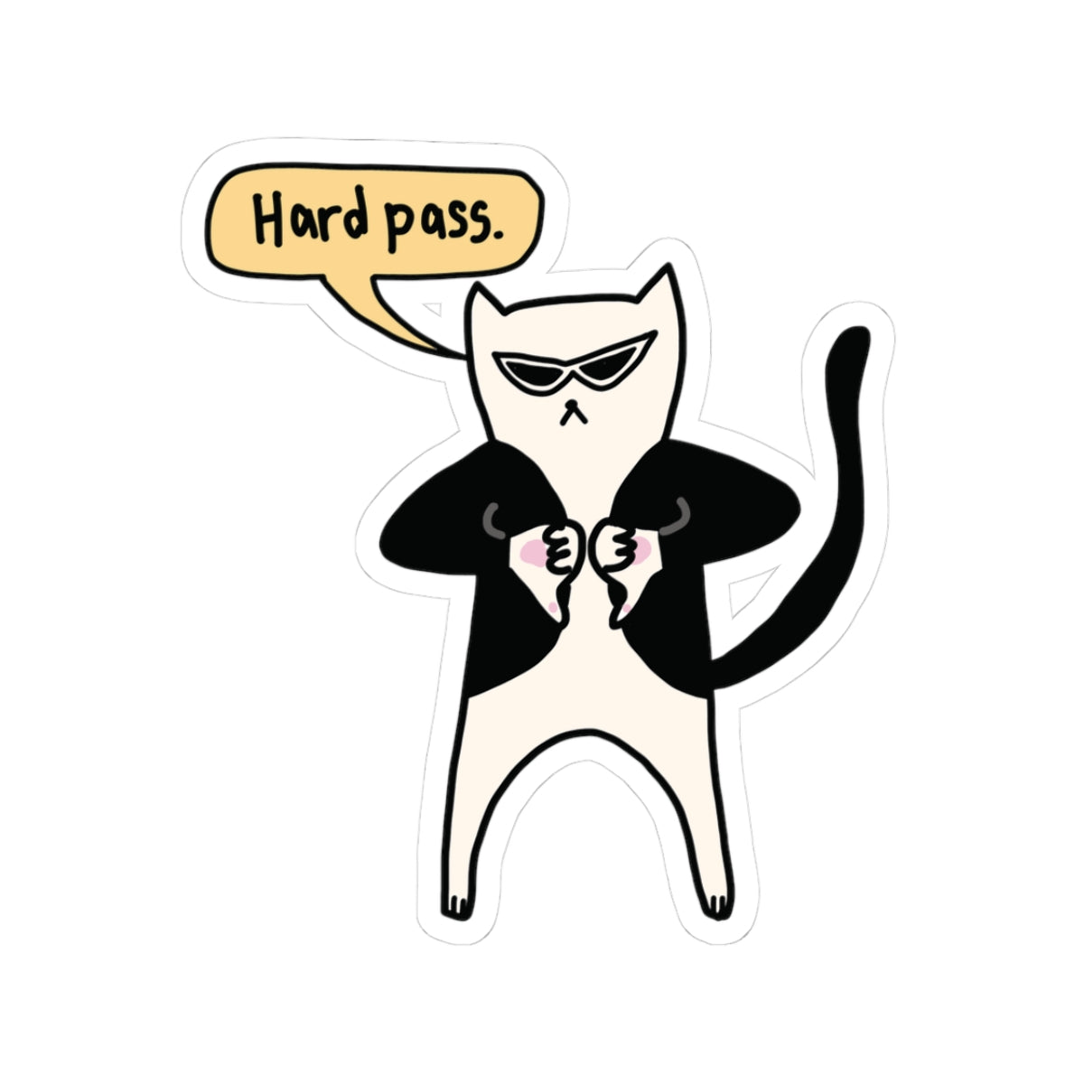 Hard Pass Sticker