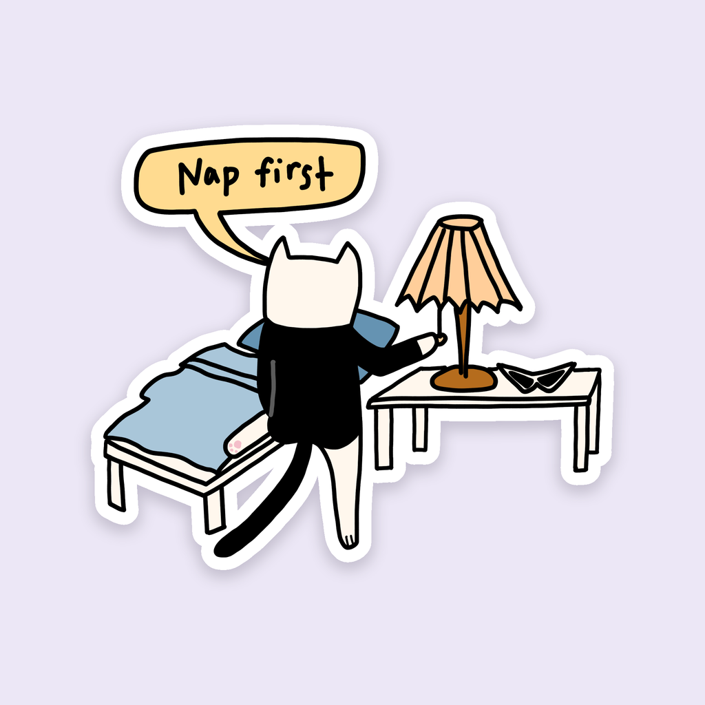 Nap First Sticker