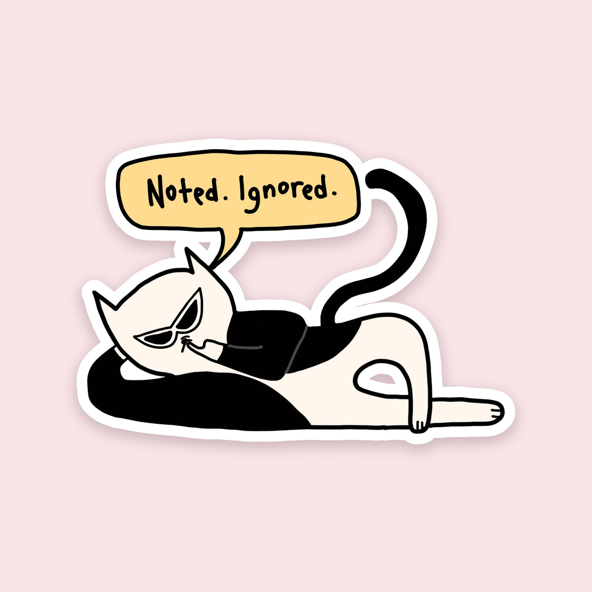 Noted Ignored Sticker