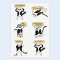 Anxious Cat Sticker Sheet