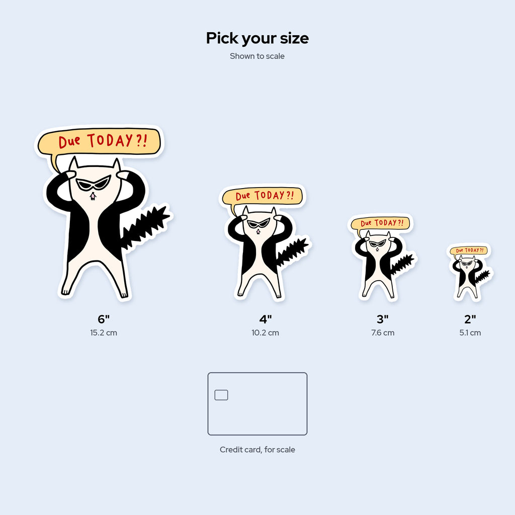 Due Today Sticker