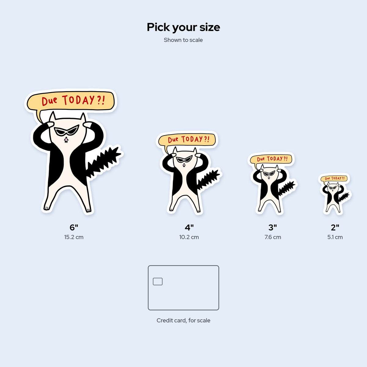Due Today Sticker