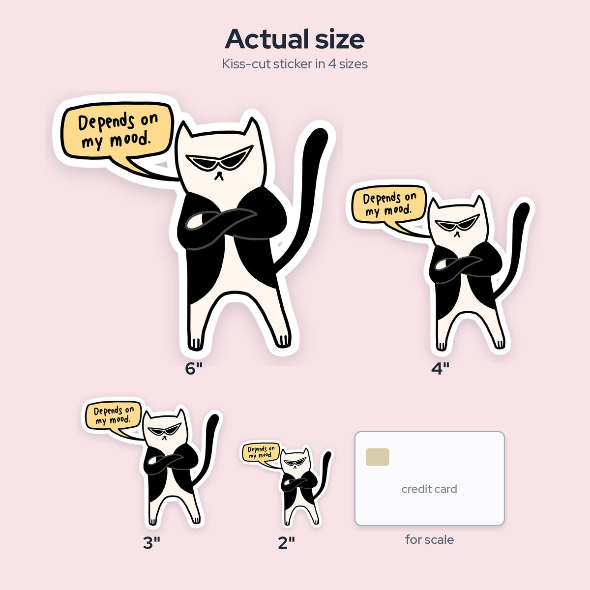 Depends On My Mood Sticker