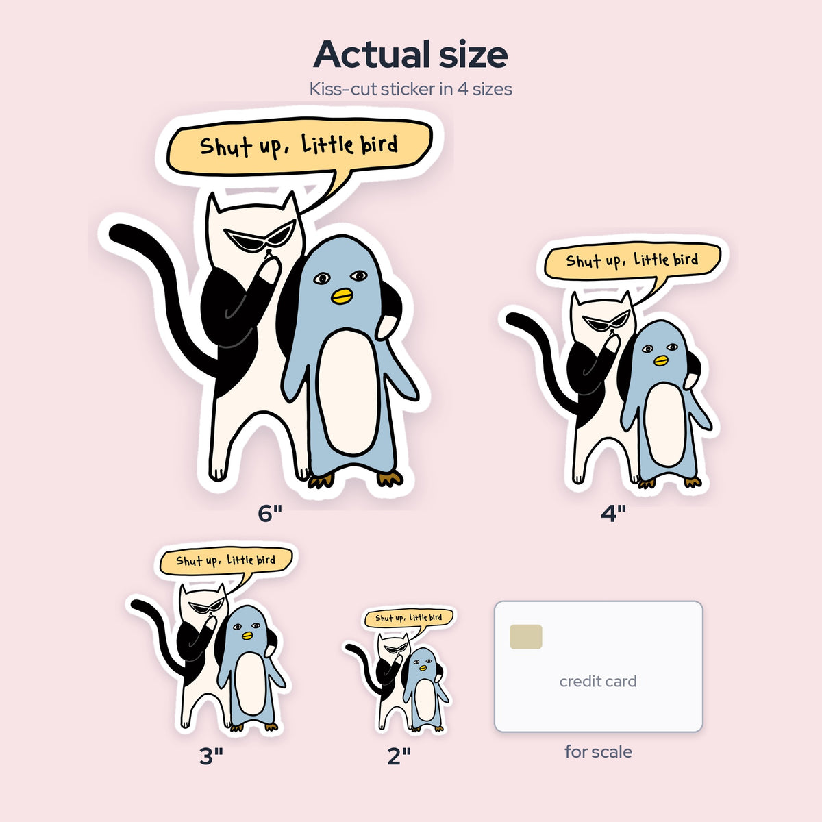 Shut Up Little Bird Sticker